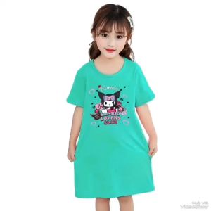Dress Anak Perempuan KUROMI Untuk Usia 1-10 Thn