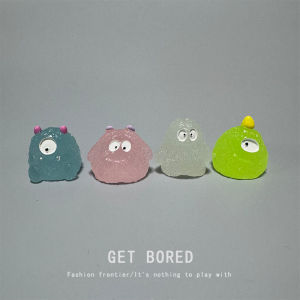 Cute Healing Glowing Computer Desktop Decorations Small Monster Figurines Grab a Few for Office Workstation Light up the Night