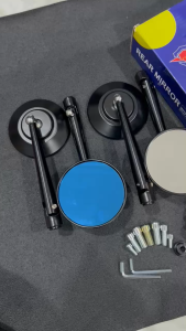 SPION BULAT KLASIK KACA BIRU UNIVERSAL BISA SEMUA MOTOR SPION JOKOWI ASLI NSB