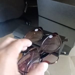 Kacamata Baca OTT TORCH Desain Bulat Lensa Coklat Gradasi untuk Wanita