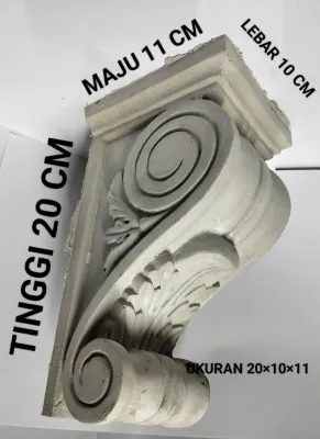ornamen korbel konde ukuran 20cm × 11cm ×10cm