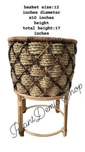 rattan Single planter size 12x9x9inches #1