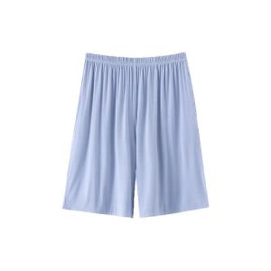 miiow | Mens Summer Thin Short Sleep Pants Pure Color Cotton Home Clothes Outdoor Wearable Casual Style Comfortable Elastic Waist