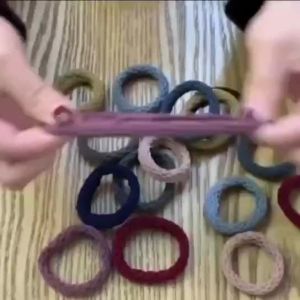 Versi Korea Menebal Lingkaran Tuala Nilon Tanpa Jahitan Tali Kepala Elastik Tinggi Tali Getah Tali Leher Liar Pengikat Rambut 20 Bungkus helai