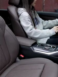 3 IN 1 Car Center Console Cushion Pad with Tissue Box Storage Bag Universal PU Leather Armrest Pad Car Armrest Cover Height Pad