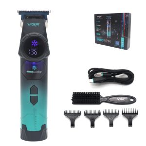 Máy Cắt Tóc Chuyên Nghiệp VGR V-946 Công Nghệ Làm Mát Bằng Đá Động Cơ Không Chổi Than 8000 Vòng/Phút Thân Kim Loại Lưỡi Dao DLC Xanh Dương Cắt Sát 0 Khoảng Cách
