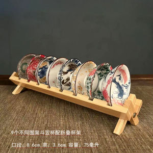 Blue And White Porcelain Cup Set Ceramic Large Size Gongfu Tea Set Owner Cup Drinking Tea Bowl Small Tea Cup Stand