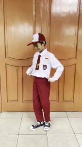 Baju Seragam Sekolah SD Kemeja Putih Lengan Panjang Kelas 1 - 6 SD