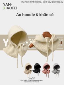 Mũ Len Dệt Kim Ấm Áp Có Dây Đeo Cổ Cho Nữ Mũ Trùm Đầu Kiểu Dáng Baroque Mùa Thu Đông Mũ Len Dệt Kim Một Mảnh Có Dây Đeo Cổ