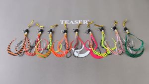 TEASER 3PC/BAG Lure Silicone Skirt with Curly Tail Streamers Hook-Matched Silicone Skirt Engetsu Silicone Skirt