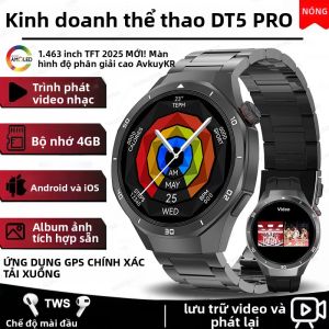 Đồng Hồ Thông Minh DT5 Super Dành Cho Nam RAM 32GB Định Vị GPS Màn Hình AMOLED HD Gọi Bluetooth Theo Dõi Nhịp Tim Mẫu 2025