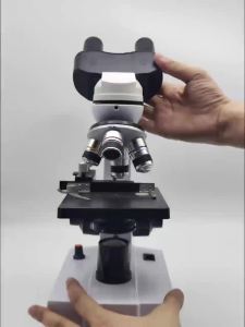 Professional LED Binocular Microscope 40X-2500X Abbe Condenser Compound Microscope with USB Camera & Phone Adapter for Home Lab