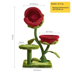 Cmisstree | Flower-shaped Cat Tree Scratcher Bed Mat