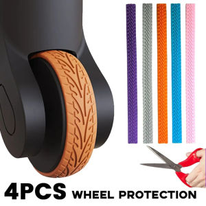 【🔥NEW】4PC Silicone Suitcase Wheel Protection Case With Silent Sound Travel Luggage Caster Shoes Reduce Noise Trolley Box Casters Cover