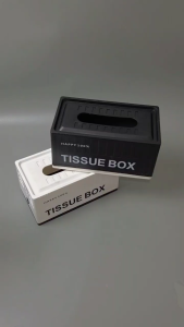 SNY Kotak Tisu Tempat Tissue  Aesthetic Minimalis Hitam Putih Kontainer