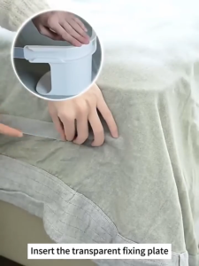 ที่มองไม่เห็น ที่ยึดผ้าปู 4 ชิ้น ที่ใส่ผ้าปูที่นอน ยึดผ้าปู ป้องกันผ้าปูเลื่อน มุมกระชับ ติดตั้งง่าย ที่รัดมุมที่นอน