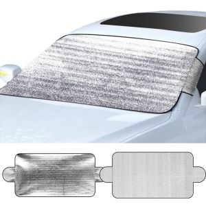 Universal Car Sunshade With Ears Front Rear Window Waterproof Snow Protector Windshield Visor Cover Retractable UV Protection