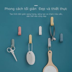 Móc treo đồ dán tường mini chữ Jgiúp lưu trữ phụ kiện móc khóa