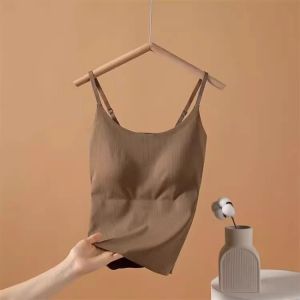 ZISU | Ice Silk Vest Top Inner and Outer Wear Padded Seamless