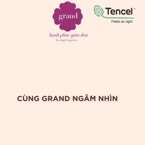 Chăn hè thu chần bông Stencel 100% sợi tencel mềm mại by Grand họa tiết In hoa (kích thước 200x220)