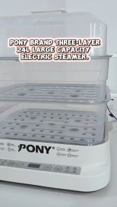 COD 26L Electric Food Steamer with cover Pengukus Makanan Multifunctional Cooker 3 LAYER electric cooker