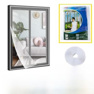 Easy Install No Drill Mosquito Proof Window Screen Mesh Self Adhesive Home Use Simple Bug Proof Cloth for Summer