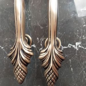 Handle Pintu Kuningan Motif Cemara 2pcs Handle Kuningan Gagang Pintu Rumah Tarikan Pintu