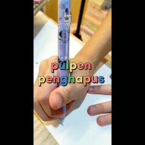 PULPEN PENGHAPUS KUROMI 2884 TINTA BIRU 0.5MM | PEN TINTA BIRU | PEN PENGHAPUS | HELLOKITTY | POCACCO | CINAMORROL | KUROMO | MELODY | KUROMI ALAT TULIS SEKOLAH PENA PENGHAPUS | KMK |