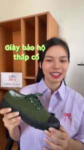 Giày Bảo Hộ Thấp Cổ Chất Liệu Vải Dày Đế Cao Su Chống Trơn Trượt Phù Hợp Đi Rừng Đi Phượt