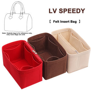 For LV Speed 25 30 35 Handbag Organizer Travel Makeup Felt Inner Liner bag Tidy up Travel Insert Bag Storage Liner DIY Bags Accessories