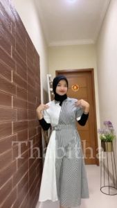 { THABITHA } MC / dres sami salur / armatik / baju dewasa wanita viral / dress model terbaru / midi dress wanita kekinian / dres / baju dress wanita dewasa / baju dewasa wanita / { free ongkir + cod }