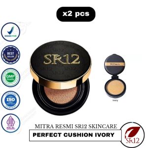 X2 PCS PERFECT CUSHION IVORY SR12 BEDAK GLOWING LONGLASTING FULL COVERAGE//MENGANDUNG SPF 30