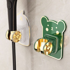 Wall Mounted Shower Bracket Shower Accessories Self-adhesive Shower Head Stand Punch-Free Cartoon Shower Head Holder