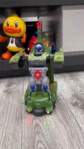 รถถังแปลงร่าง รถถังของเล่น รถถังแปลงหุ่น รถถังชนถอย รถถังมีเสียงมีไฟ หุ่นยนต์แปลงร่าง รถถังใส่ถ่าน ของเล่นรถถัง NO.YJ388-44