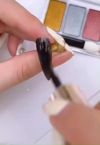 ผงกลิตเตอร์โฮโลแกรม สีโรสโกลเด้น ชมพู สําหรับตกแต่งเล็บ DIY มี 6 สี พร้อมแปรง 2 ชิ้น