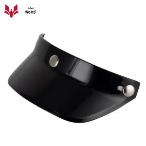 Retro หมวกกันน็อครถจักรยานยนต์ครึ่งหน้า 3 ปุ่ม Snap Visor Flip Up Wind Shield Vintage หมวกกันน็อคมอเตอร์ไซค์อุปกรณ์เสริม