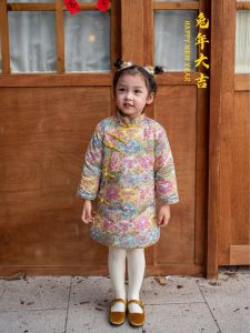 Váy Phong Cách Trung Hoa Mùa Đông Cho Bé Gái Váy Truyền Thống Trung Quốc Quần Áo Dự Tiệc Sinh Nhật Trẻ Em Đồ Chơi Thời Trang