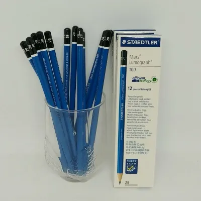 12 Pensil 2B Staedtler Mars Lumograph