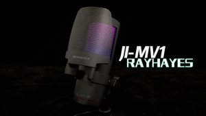 RAYHAYES USB Microphone for Gaming & Streaming with RGB Lighting Noise Canceling Tap-to-Mute