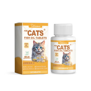 Yegbong fish oil for cats universal cat fish oil for pets hair loss prevention beauty and beauty products Pet Deep-sea Fish Oil Nutritional Supplement Anti-depilation and Eye Protection for Cats Deep-sea Fish Oil Soft Capsule Pet Nutritional Supplement