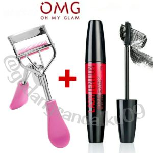 Paket Hemat Mascara OMG dan Penjepit Bulumata Sisir - Maskara Waterproof  Eyelash Pelentik
