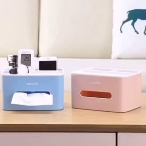 กล่องใส่ทิชชู่มัลติฟังก์ชั่น กล่องใส่ทิชชู่อเนกประสงค์ กล่องใส่กระดาษทิชชู่ ที่ใส่กระดาษทิชชู่ กล่องเก็บของ กล่องแบบมีช่อง