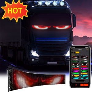 Scrolling Advertising LED Sign Led Eyes for Truck USB App Control Custom Text Pattern Programmable Display Truck Car Devil Eye