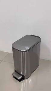 GVW Tong Sampah Bertutup Dapur Tong Sampah Besar Rubbish Bin Stainless Steel Dustbin Kitchen Recycle Trash Can