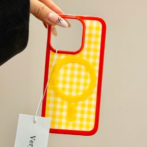 Cartoon Yellow Striped Phone Case with Stand Shockproof for iPhone 16 pro Max 15 14 Apple 13pm Creative Anti-fall Cover for Girls