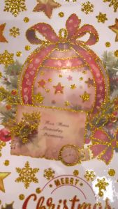 DECAL NOEL – Hít Tĩnh Điện Ông Già Và Ngôi Nhà Tuyết Viền Vàng