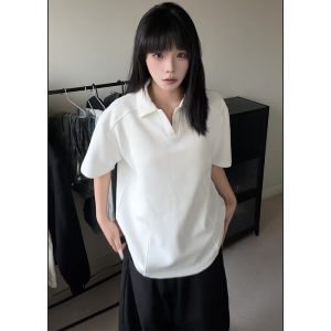 Áo Thun Nam Cổ Chữ V Tay Ngắn Dáng Rộng Phong Cách Mỹ Thường Ngày Thoáng Khí Cotton Polyester Cotton Pha Trộn Mùa Thu