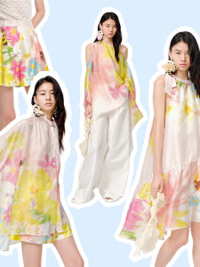 XIAOLI | Đầm In Lụa Sang Trọng