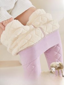 Miiow | Thickened Lamb Velvet Cotton Trousers Womens Winter Underwear Fleece Lined Base Layer Pants Northeast Special Thick Wool Warm Autumn Pants