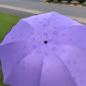 Payung Lipat 3D Ajaib Motif Bunga Terkena Air Magic Umbrella